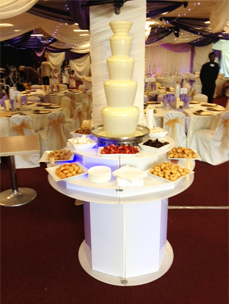 White Chocolate Fountain at Fruits & Fountains Client Event